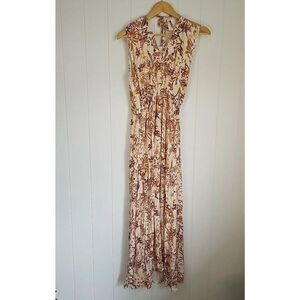 Joie Maxi Floral Dress Womens Size Small Orange Summer Beach Vacation Cruise